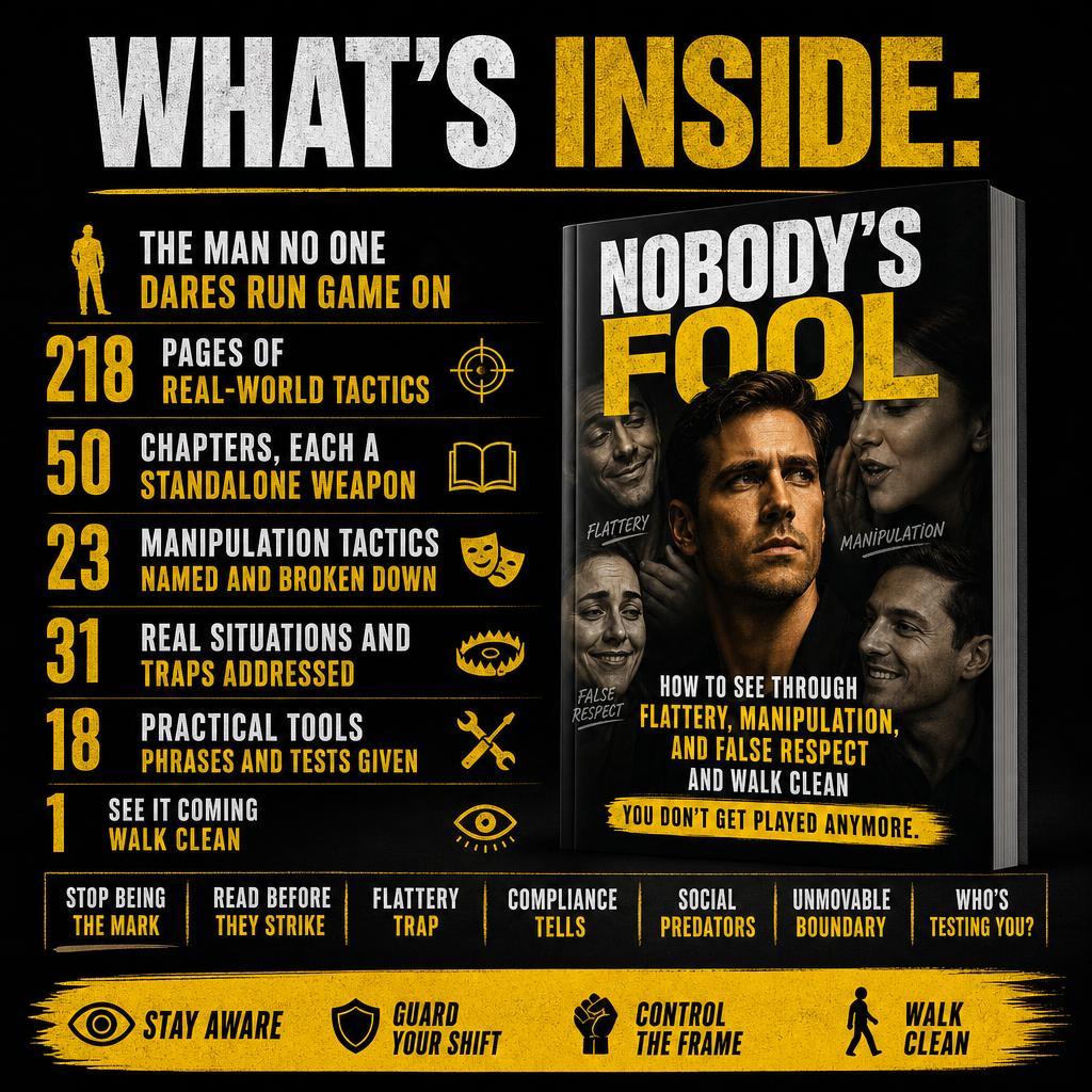 NOBODY'S FOOL: How To See Through Flattery, Manipulation, And False Respect And Walk Clean