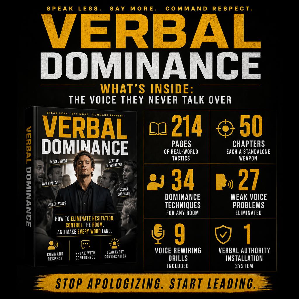 Verbal Dominance: How to Eliminate Hesitation, Control the Room, and Make Every Word Land