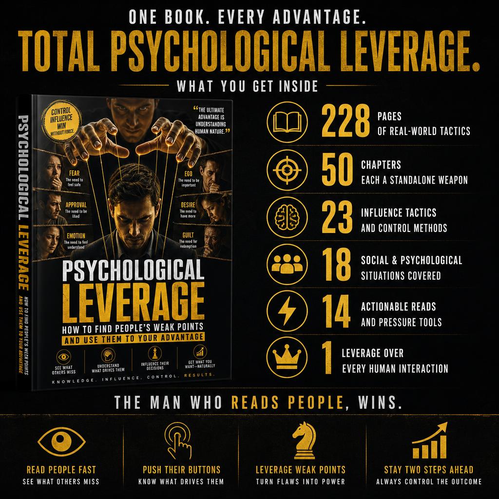 PSYCHOLOGICAL LEVERAGE: HOW TO FIND PEOPLE’S WEAK POINTS AND USE THEM TO YOUR ADVANTAGE