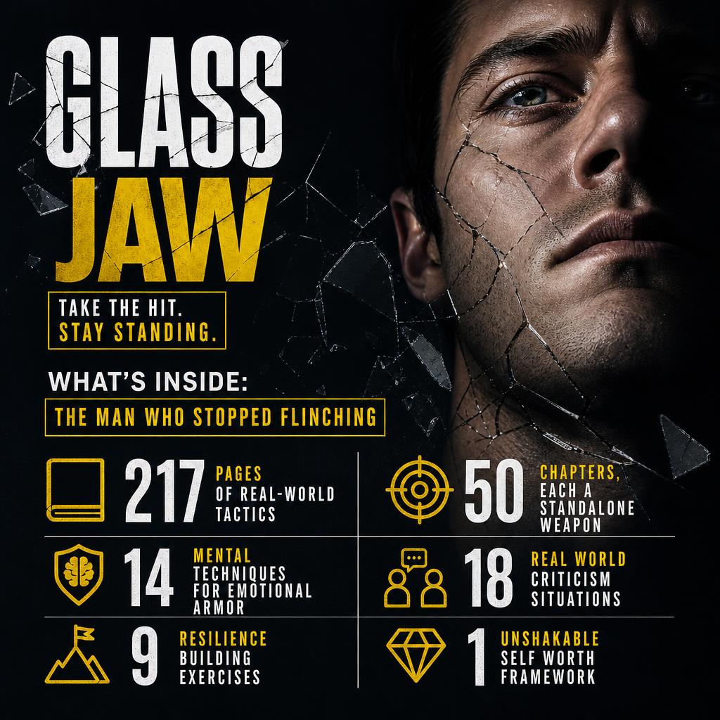 GLASS JAW: WHY EVERY CRITICISM CRACKS YOU. AND HOW TO BUILD THE FACE THAT DOESN'T BREAK