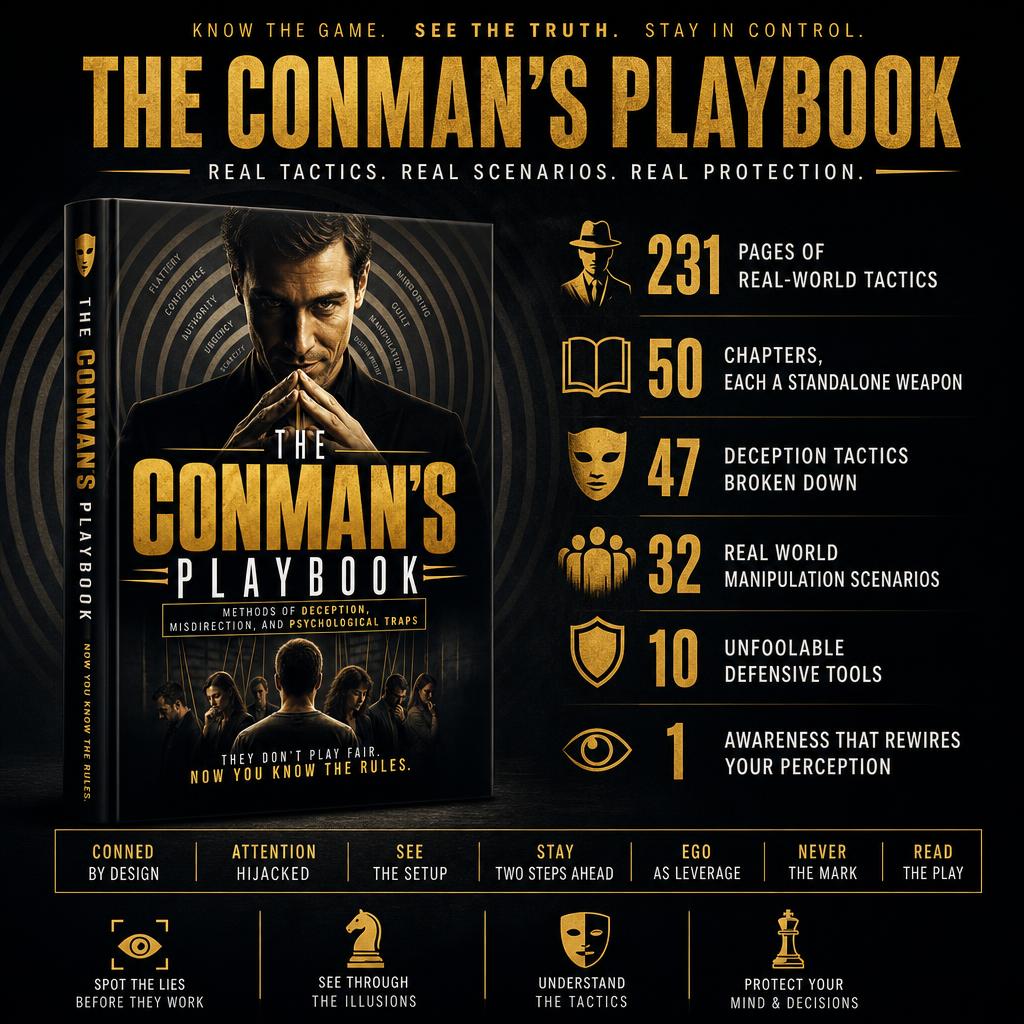 THE CONMAN’S PLAYBOOK: METHODS OF DECEPTION, MISDIRECTION, AND PSYCHOLOGICAL TRAPS