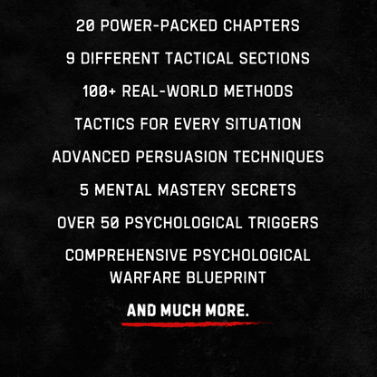 Psychological Warfare: The Dirty Tricks to Manipulate and Control Anyone - No Mercy Edition