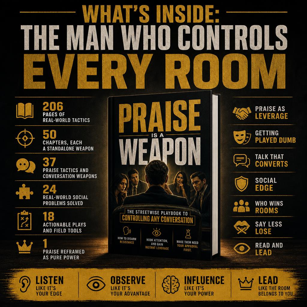 THE STREETWISE PLAYBOOK TO CONTROLLING ANY CONVERSATION: How To Disarm Resistance, Hook Attention, And Gain Instant Leverage