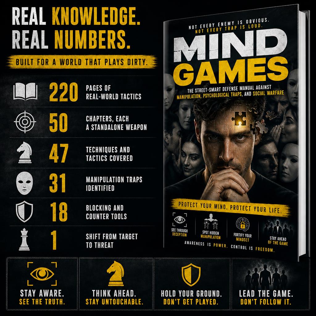 MIND GAMES: The Street-Smart Defense Manual Against Manipulation, Psychological Traps, And Social Warfare