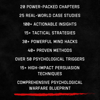Psychological Warfare: The Dirty Tricks to Manipulate and Control Anyone - No Mercy Edition